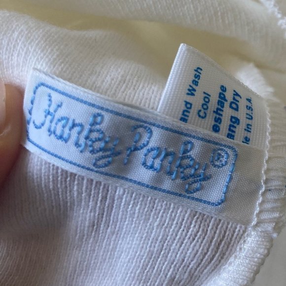 ~ HANKY PANKY CAMI WITH FLOWER APPLIQUE ~ MADE IN USA ~ 100% COTTON - Picture 5 of 7